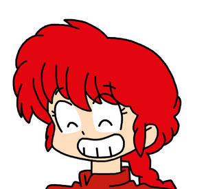 Female Ranma Saotome smirking