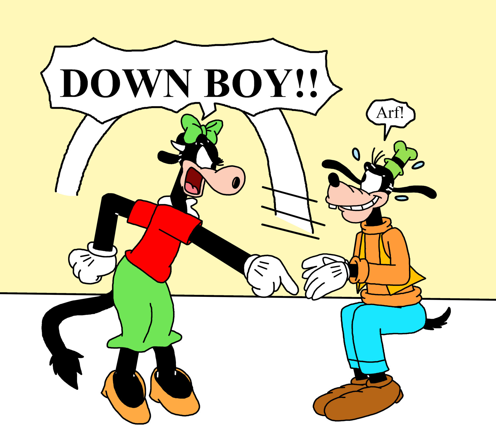 Cow Version Down Boy - Goofy and Clarabelle Cow version by Ultra-Shounen-Kai-Z on ...