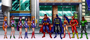 Inner Senshi meets Justice League