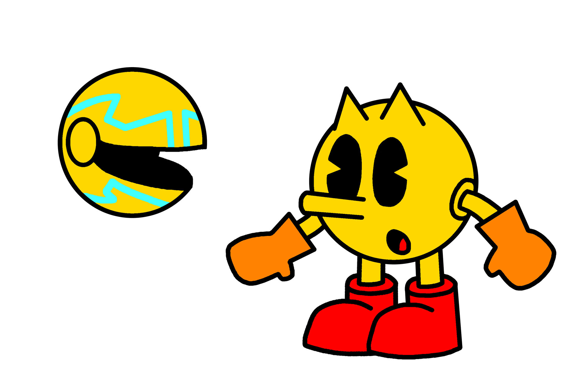 Pac-Man meets PUCK by Ultra-Shounen-Kai-Z on DeviantArt