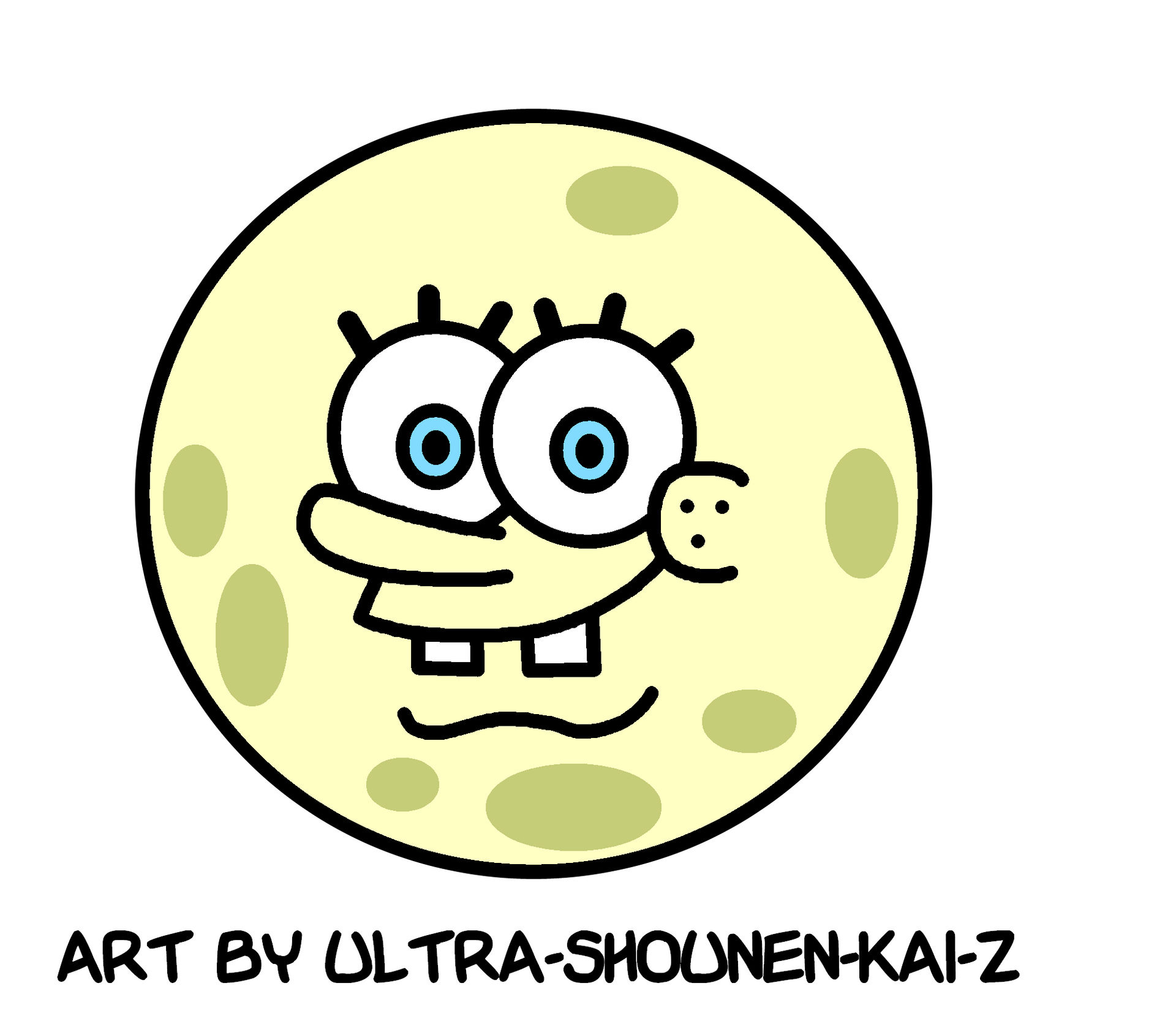 Sponge Moon SpongeBob as moon by Ultra-Shounen-Kai-Z on DeviantArt