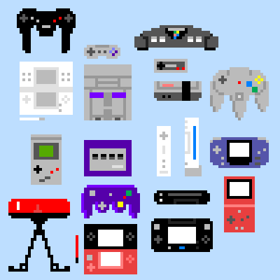 Nintendo Pixel Consoles by PixelCollie on DeviantArt