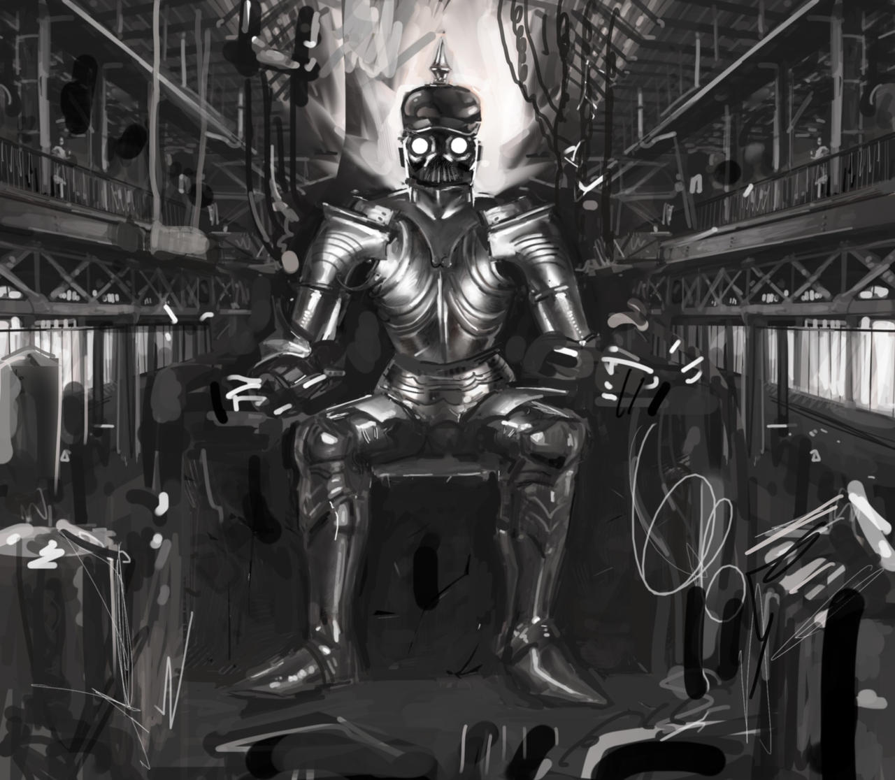 Machined Gods Effigy A Fusion of Technology and Deity Machined Gods Effigy A Fusion of Technology and Deity