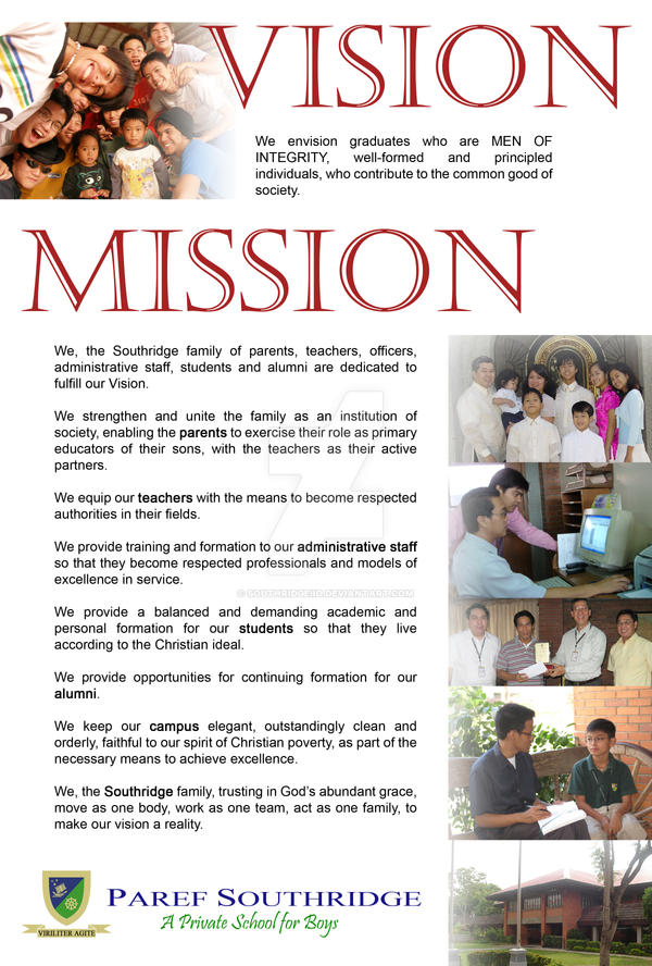 Mission and Vision Poster by SouthridgeIIO on DeviantArt
