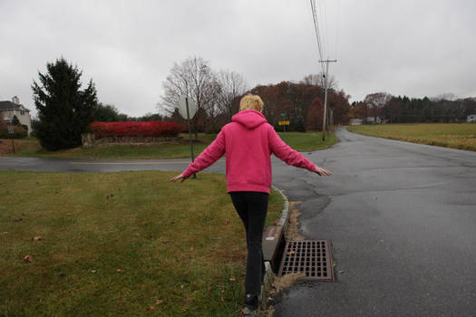 walking in the rain