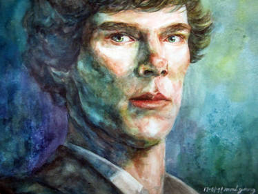 Sherlock watercolour