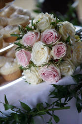 Bouquet and cakes
