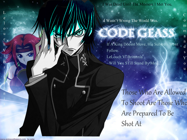 Lelouch wallpaper I made with my favorite quote of him. This