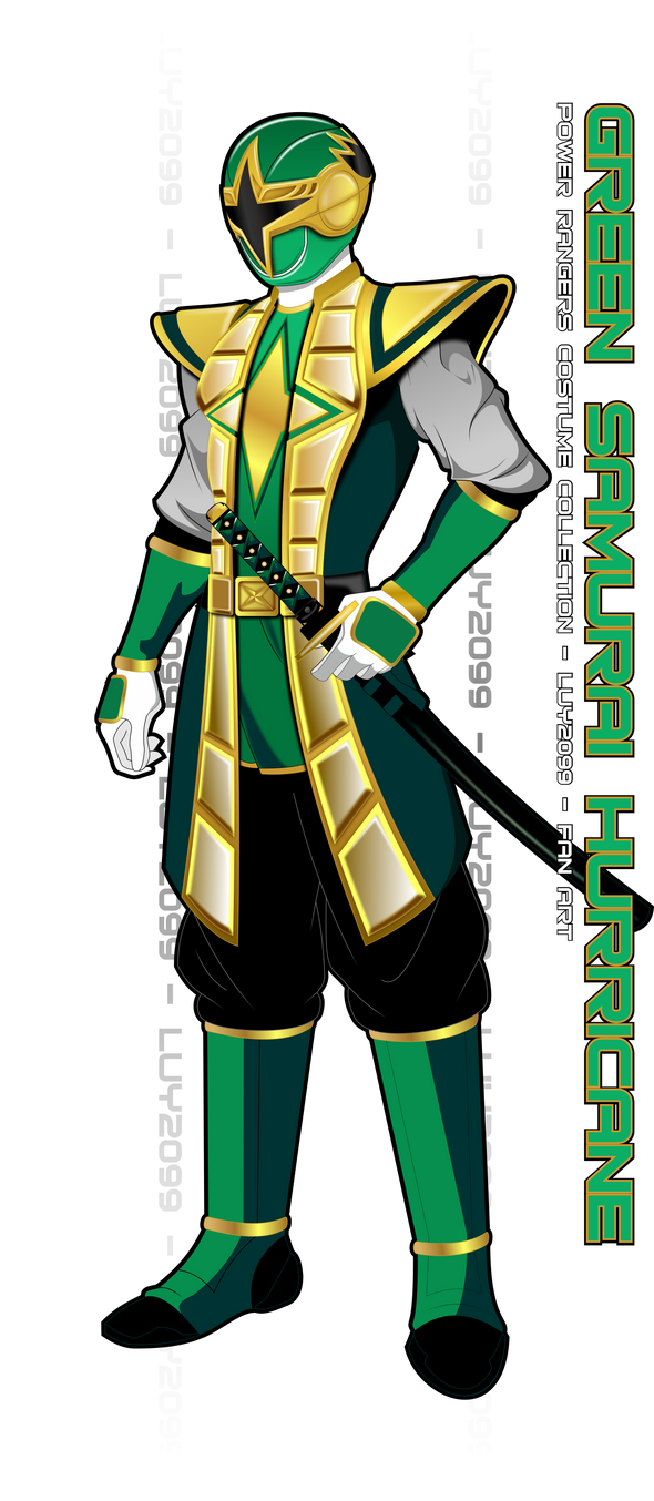 Ninja Ranger Render Deviantart Ninja Hurricane Green Samurai Ranger (Luy Fan Art) by Luy2099 on DeviantArt