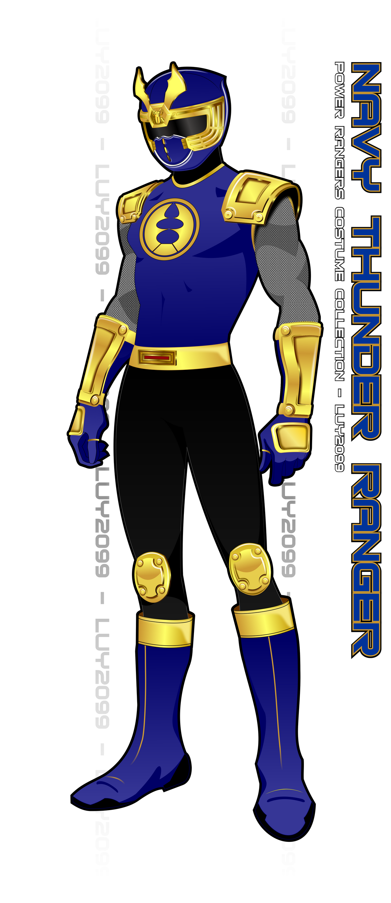 Dnd Ninja Ranger Ninja Storm Navy Thunder Ranger by Luy2099 on DeviantArt