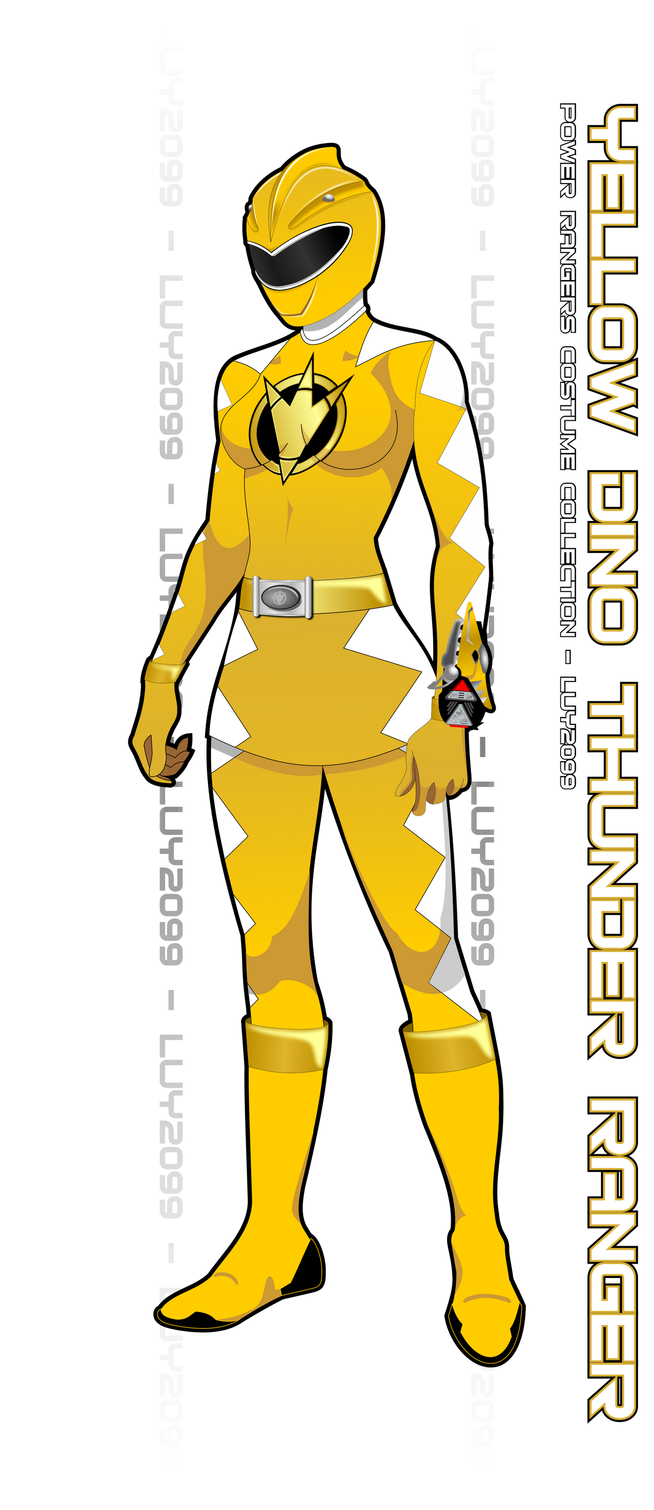 Dino Thunder Yellow Ranger by Luy2099 on DeviantArt
