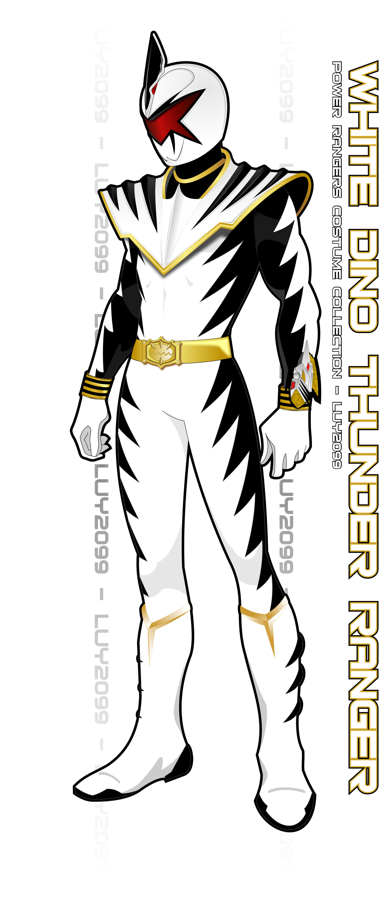 Dino Thunder White Ranger by Luy2099 on DeviantArt