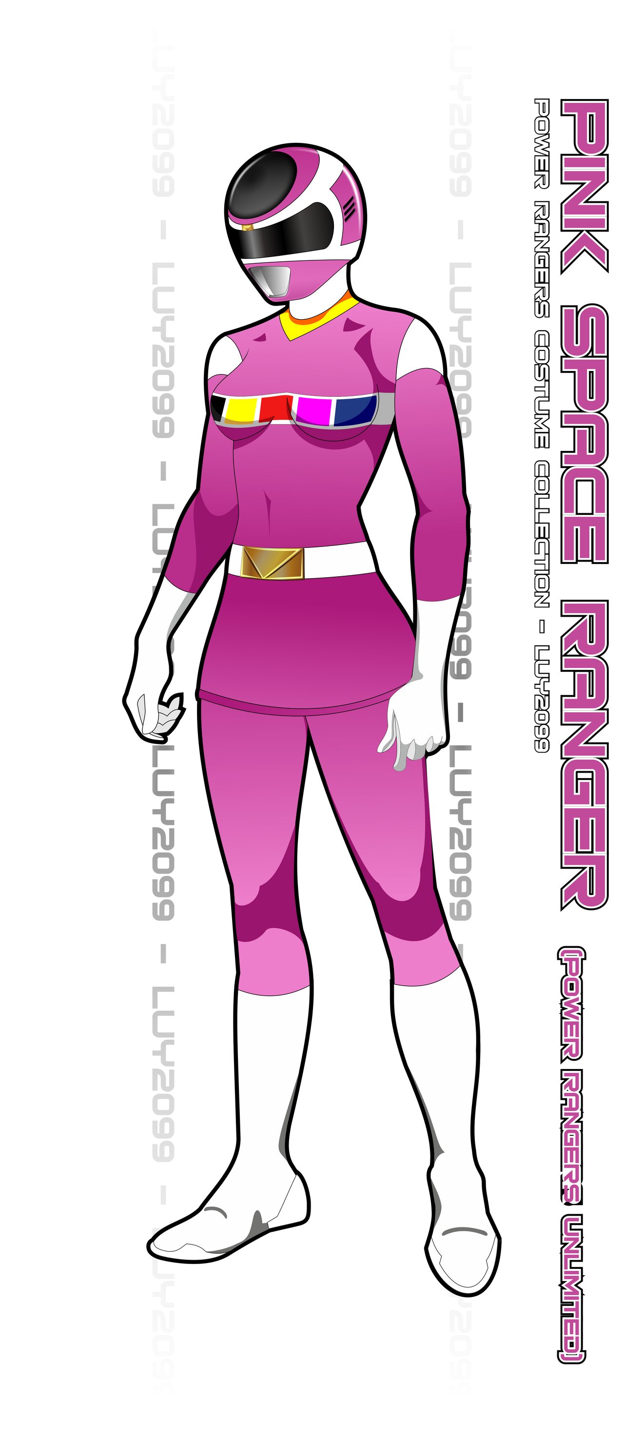 Pink Ranger Side View In Space Pink Ranger -Original- by Luy2099 on DeviantArt
