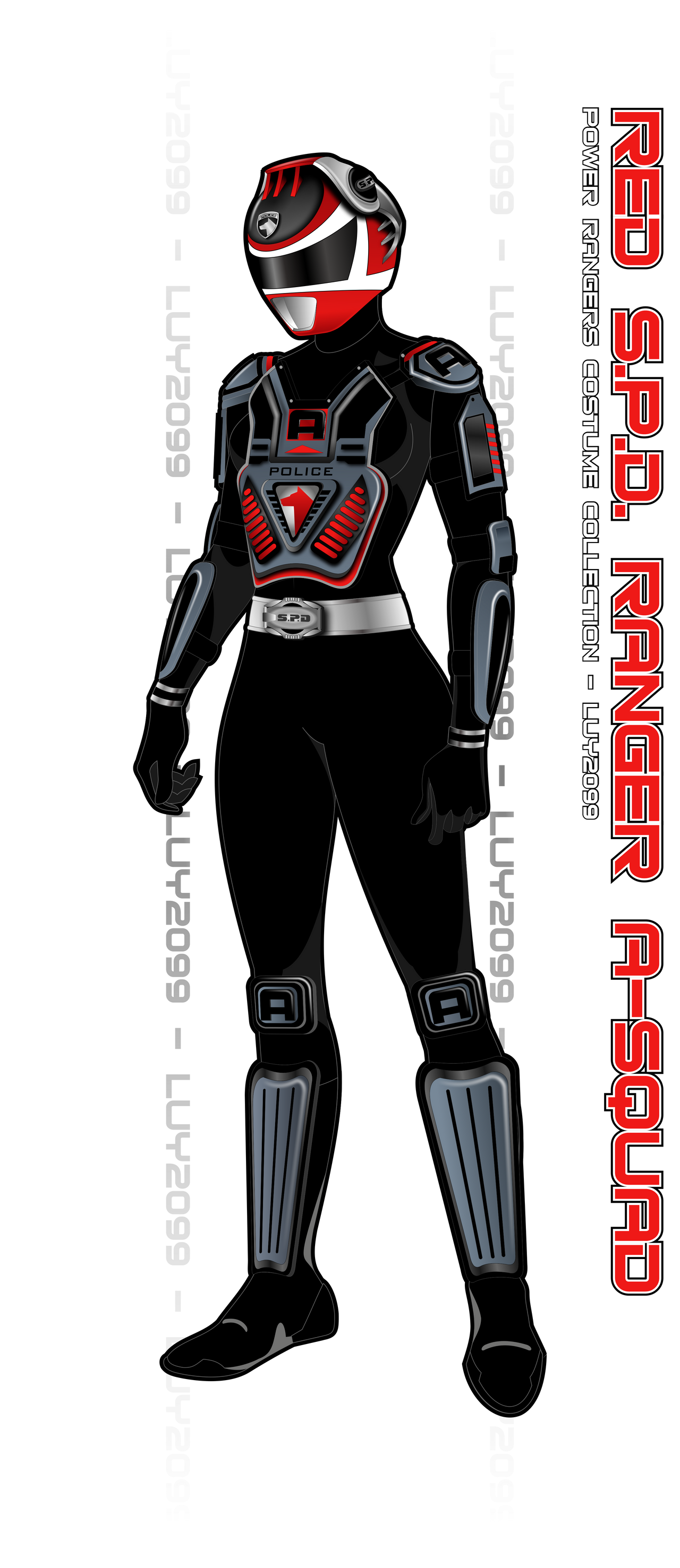 S.P.D. A-Squad Red Ranger by Luy2099 on DeviantArt