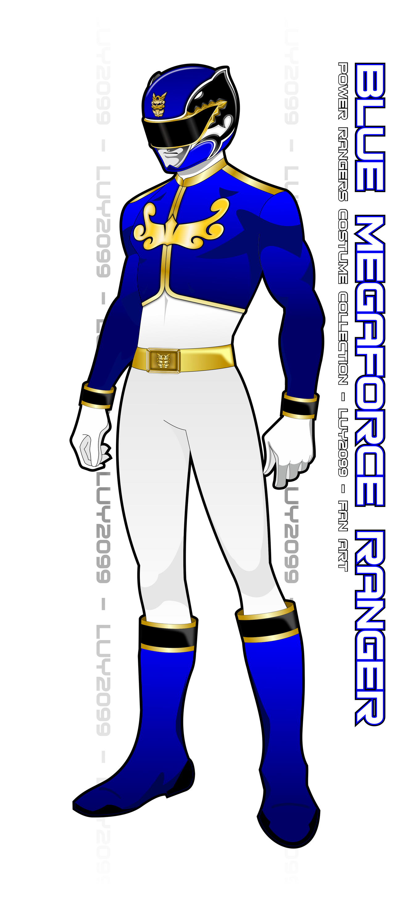 Megaforce Blue Ranger by Luy2099 on DeviantArt