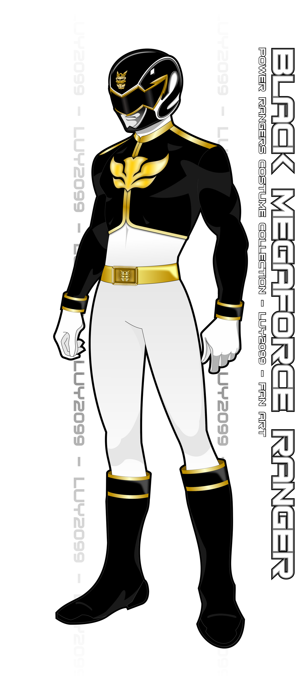 Black Megaforce Ranger Deviantart Megaforce Black Ranger by Luy2099 on DeviantArt