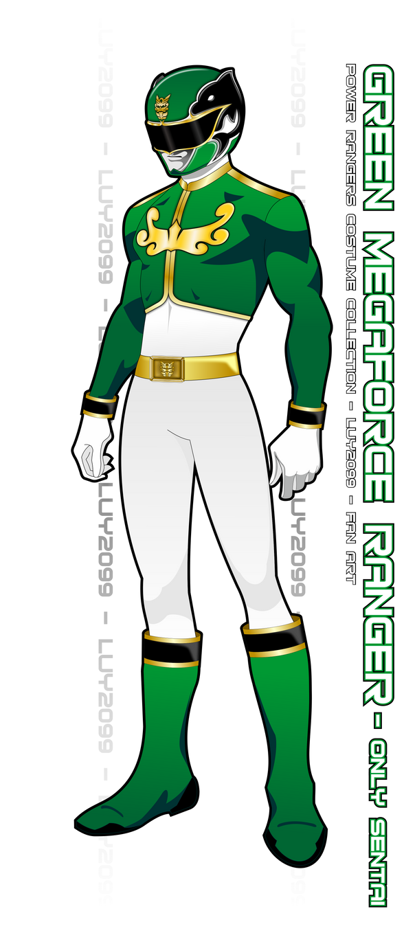 Megaforce Green Ranger (Only Sentai) by Luy2099 on DeviantArt