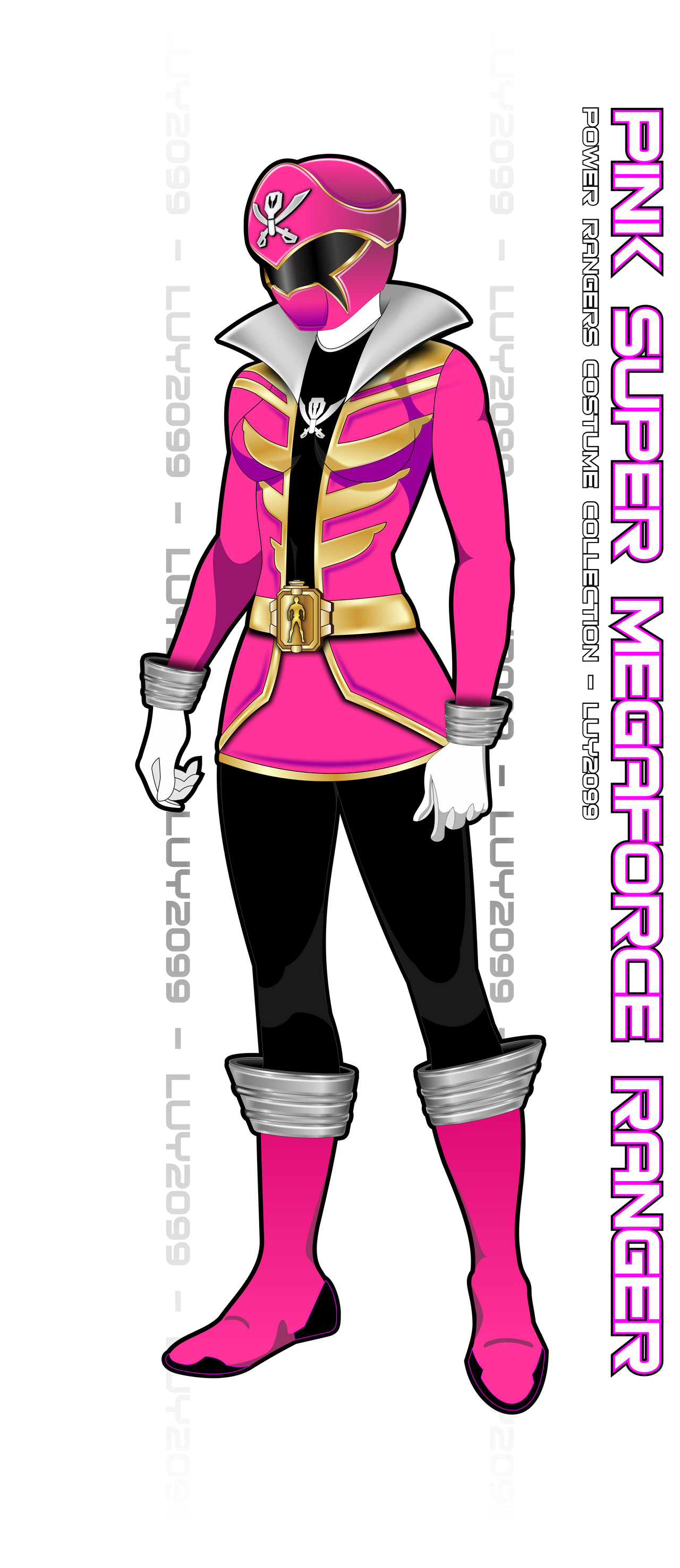 Super Megaforce Pink Ranger by Luy2099 on DeviantArt