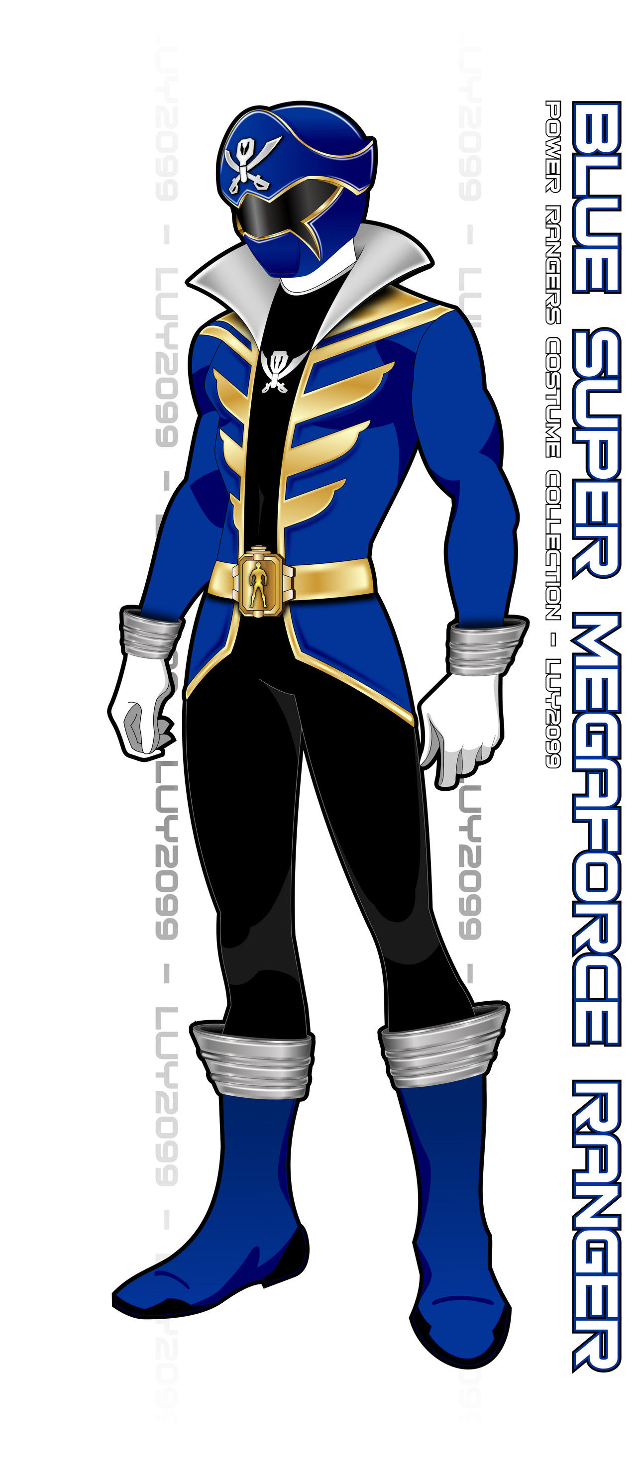 Super Megaforce Blue Ranger by Luy2099 on DeviantArt