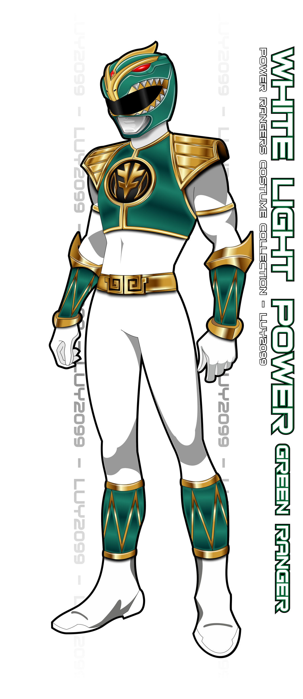White Light Power Green Ranger by Luy2099 on DeviantArt