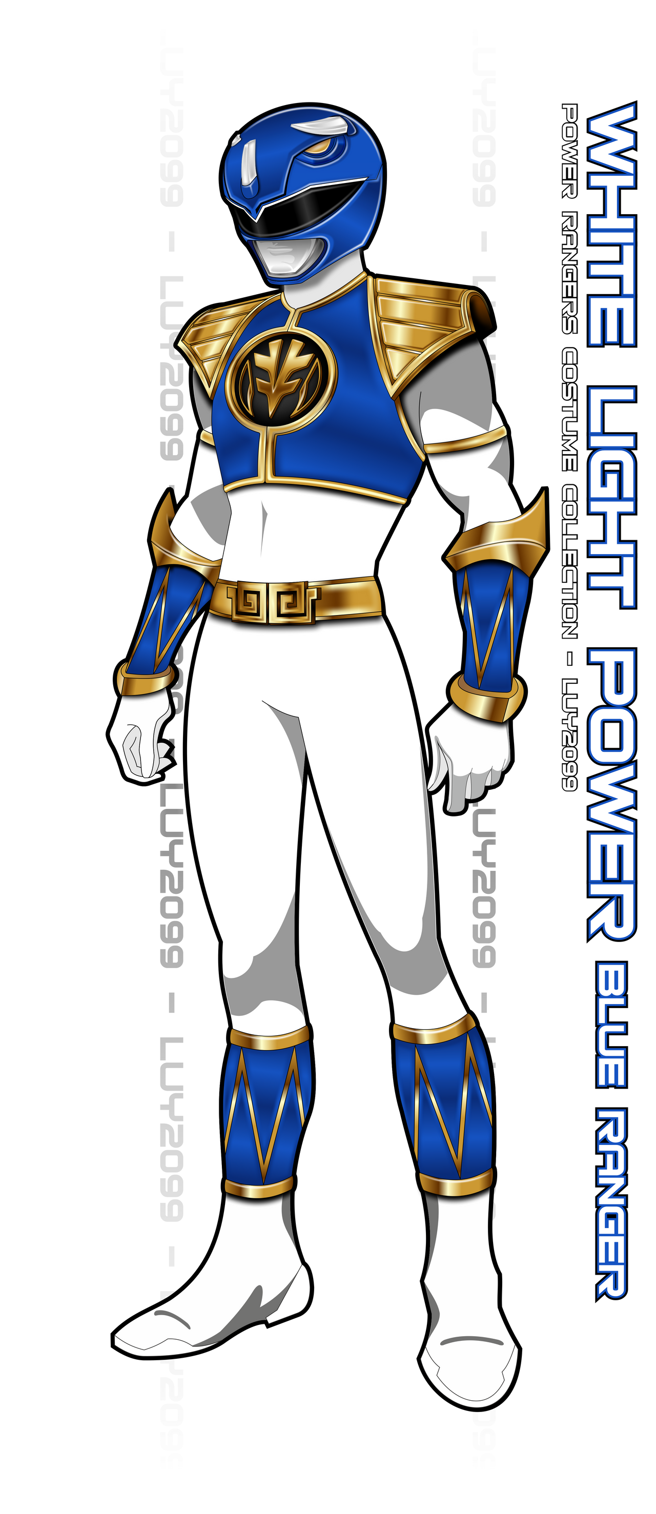 Blue Ranger Weapons Deviantart White Light Power Blue Ranger by Luy2099 on DeviantArt