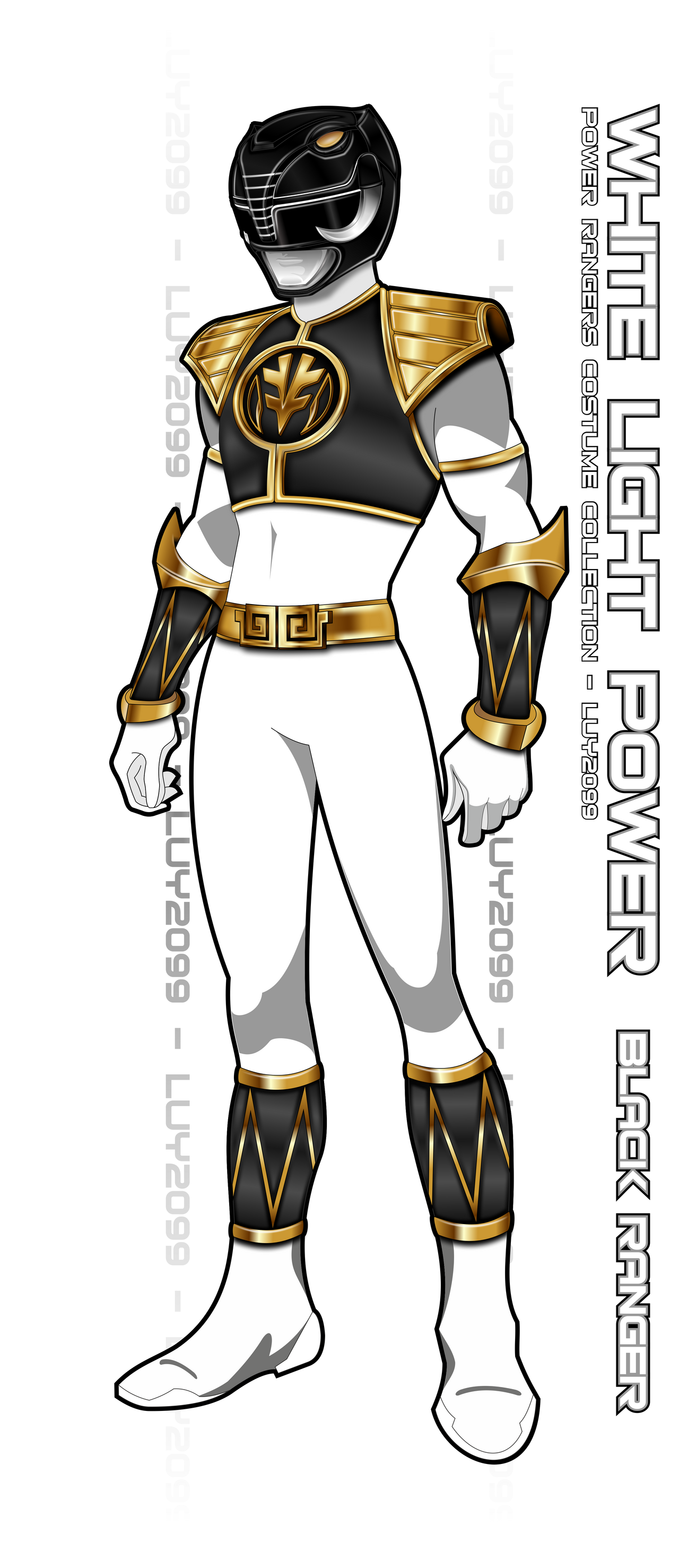 Black Ranger Deviantart White Light Power Black Ranger by Luy2099 on DeviantArt