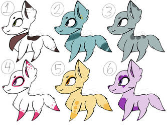 Dog adopts with set prices. ((OPEN)) by PrettyPeachAdopts