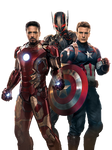 Iron Man, Ultron and Captain America - Render