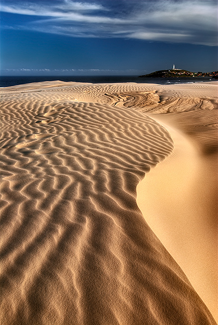 Dunes and lighthouse