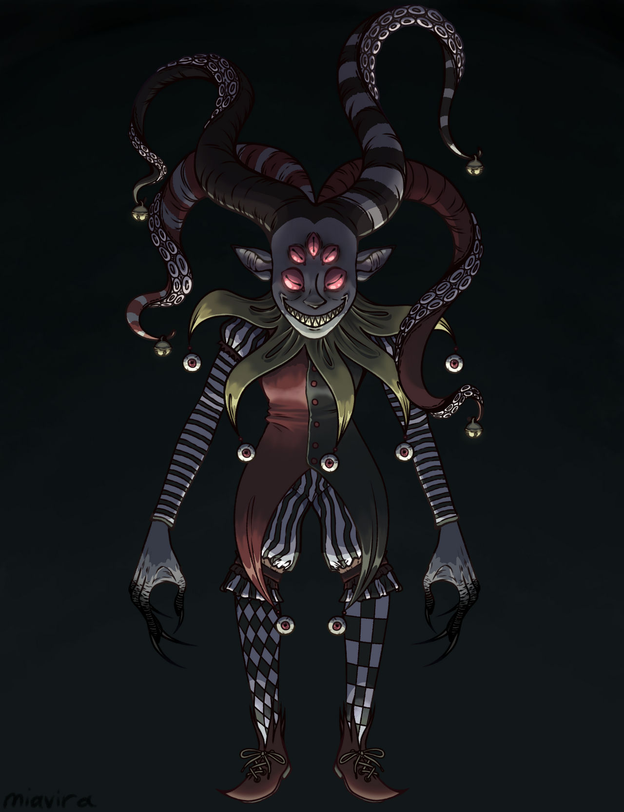 Jester Back Deviantart Scary Jester by miavira on DeviantArt