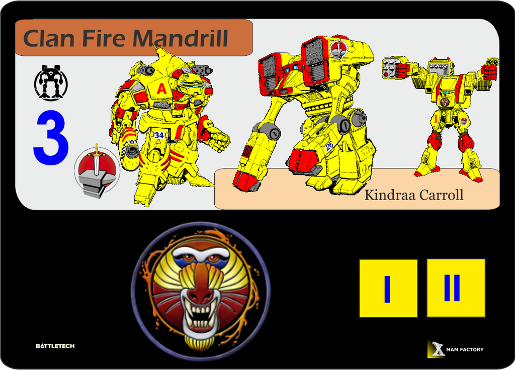 Clan Fire Mandrill Kindraa Carroll CCG