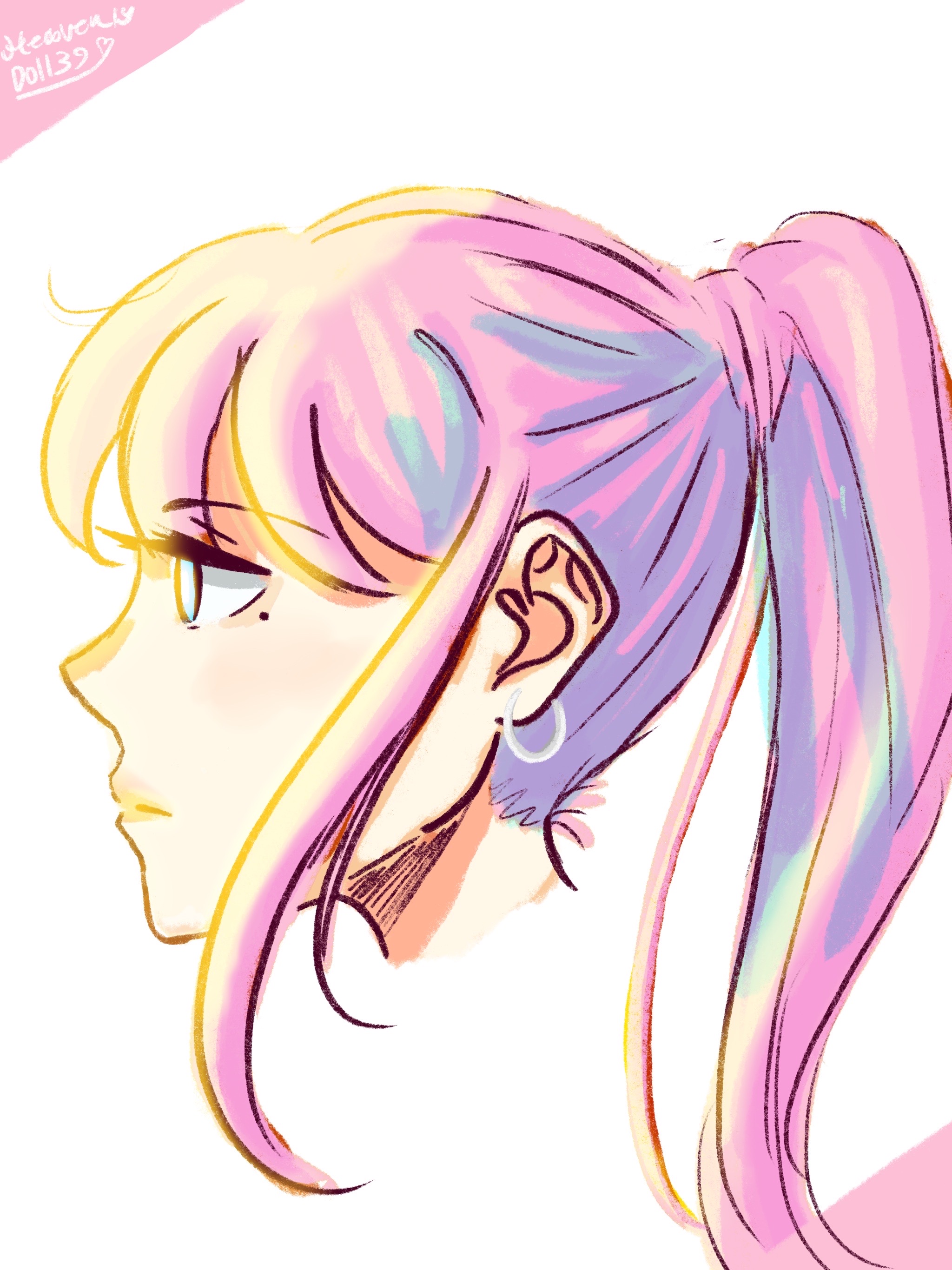 Anime girl Side profile OC by HeavenlyDoll39 on DeviantArt