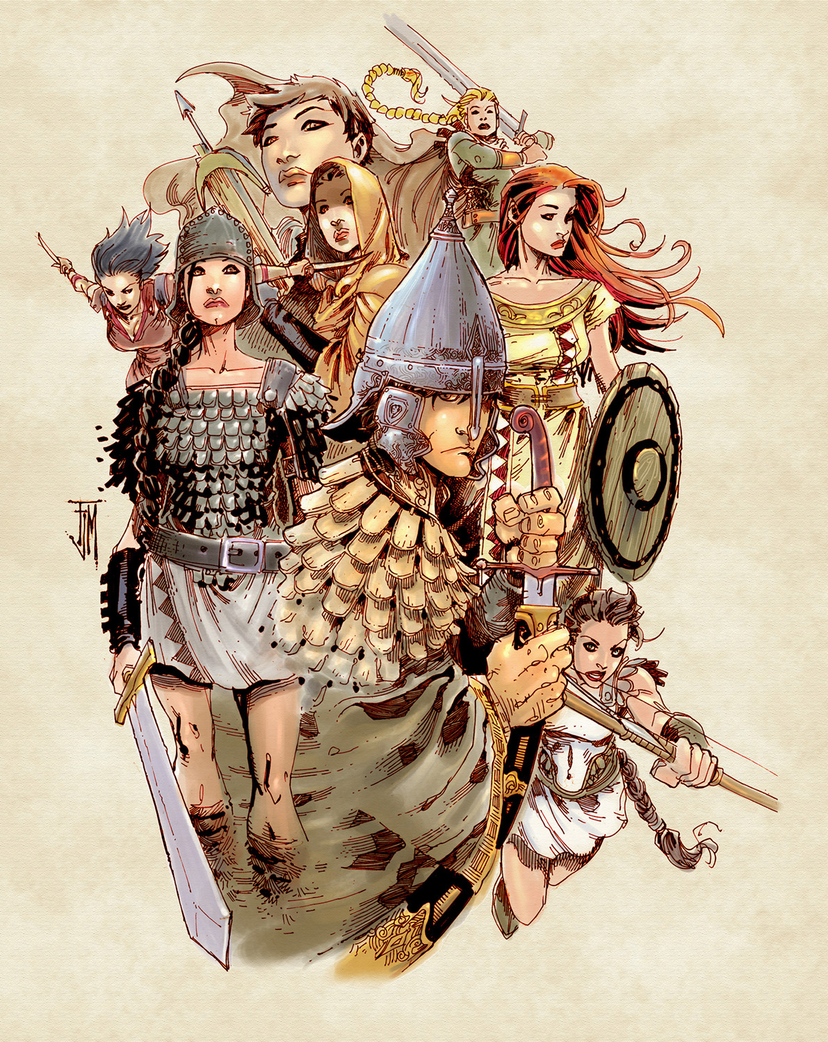 Sept Guerrieres concept art