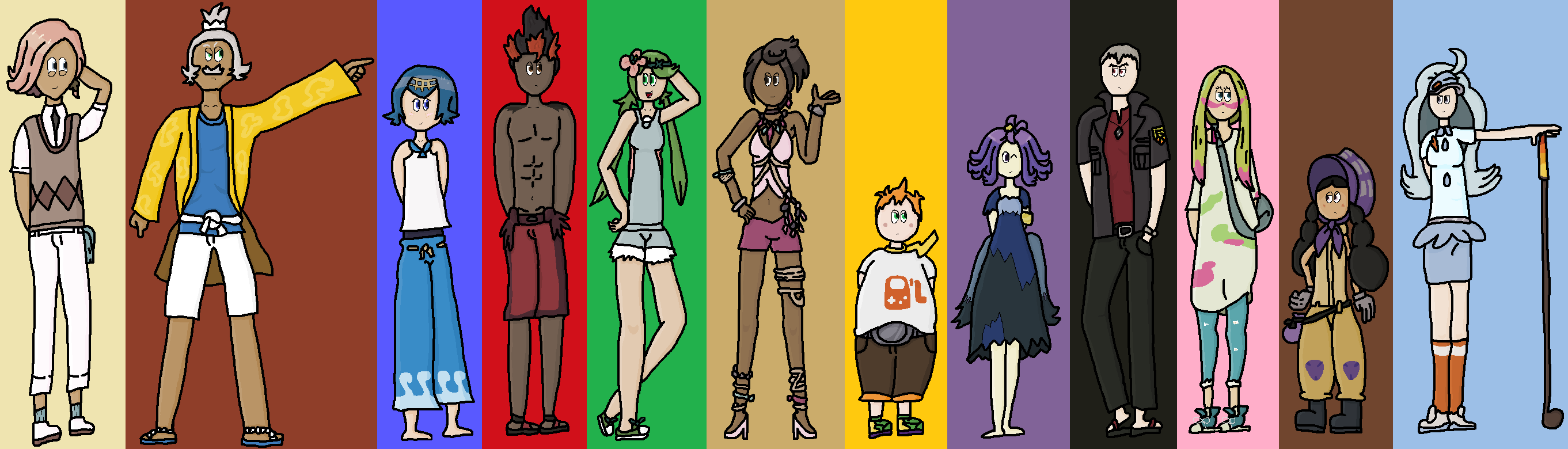 Pokemon Sun and Moon Captains and Kahunas by Adam-P-D on DeviantArt