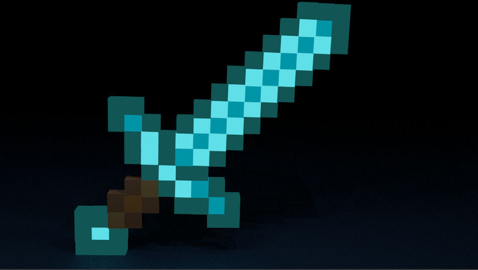 Minecraft Diamond Sword CG Render by LanceBeryl on DeviantArt