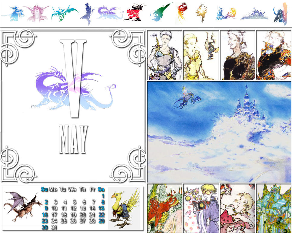 Final Fantasy Calendar May by etcwhatever on DeviantArt
