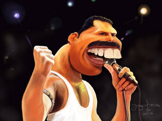 Freddie Mercury caricature