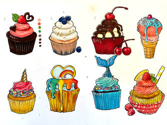 Cupcake Copic Art
