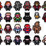 Pixel marvel cinematic universe heroes sprites