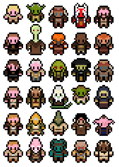 Pixel Jedi Order Sprites