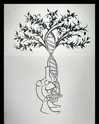 Biomedicine Tattoo request - DNA Tree, microscope