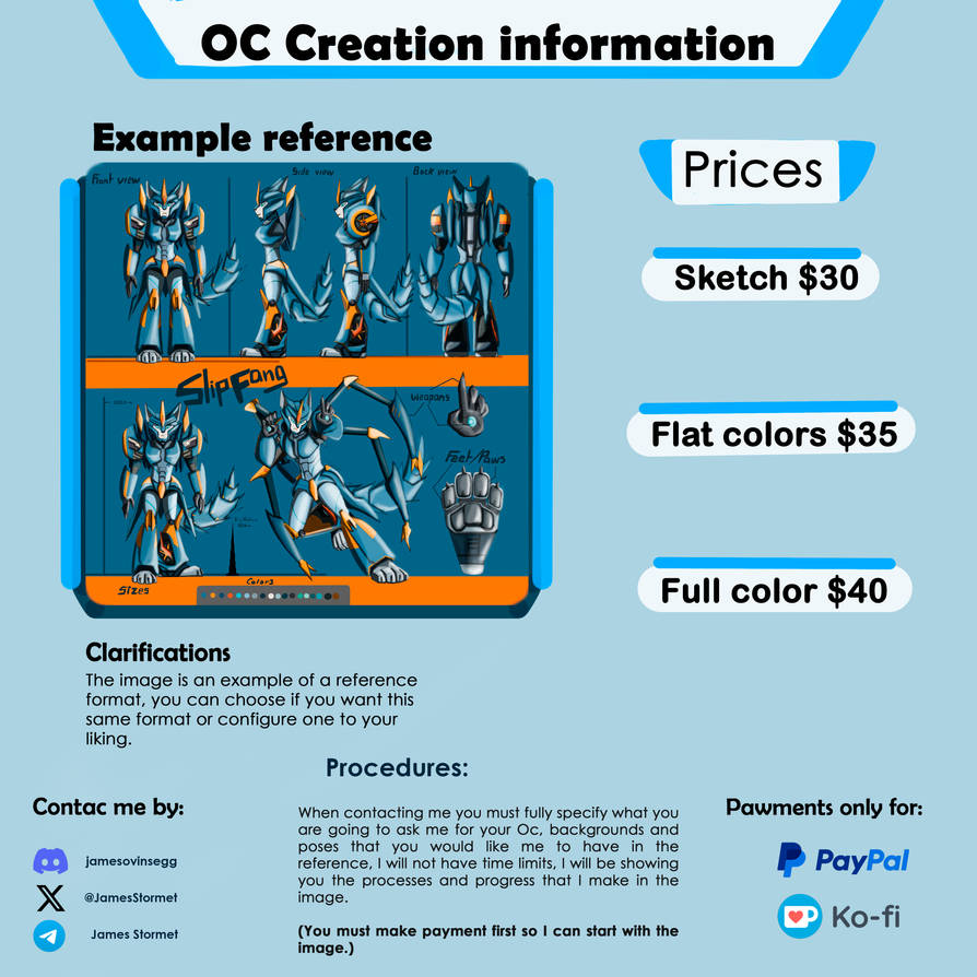 Oc Introduction File OC creation information by JamesStormet on DeviantArt