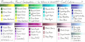 Prismacolor Pencil Combinations 3: Cool Colors