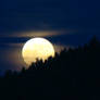 Full Moon Rises at Lava Beds