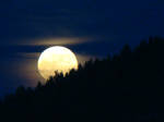 Full Moon Rises at Lava Beds by Geotripper