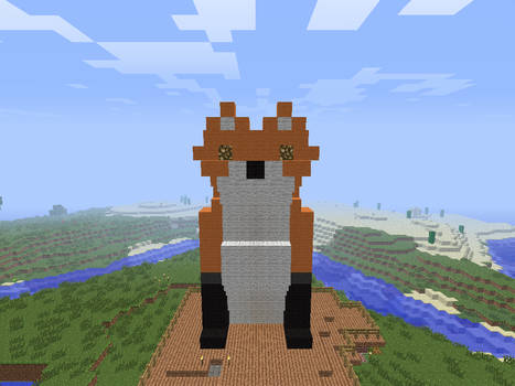 Minecraft Fox statue