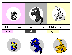 Yin Yang Crocodile Sprites