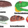 Carcharodontosauridae Heads