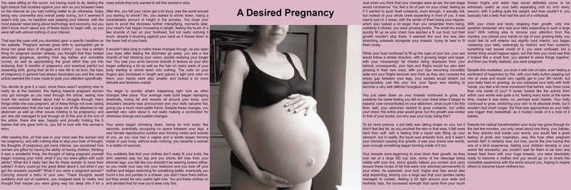 TG Caption: A Desired Pregnancy (POV)