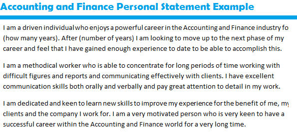 Accounting and Finance Personal Statement Example by personalstatement